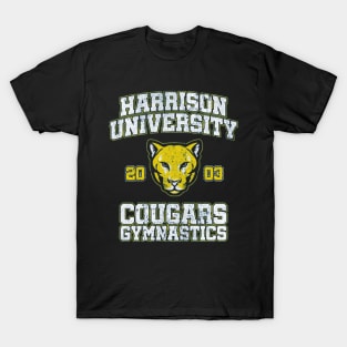 Harrison University Cougars Gymnastics (Variant) Old School T-Shirt